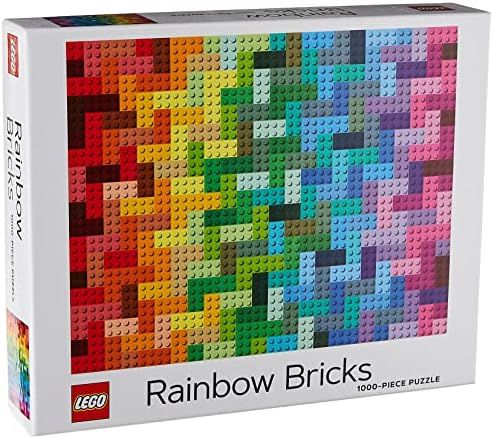 Chronicle Books Lego Rainbow Bricks 1000 Piece Jigsaw Puzzle | Amazon (US)