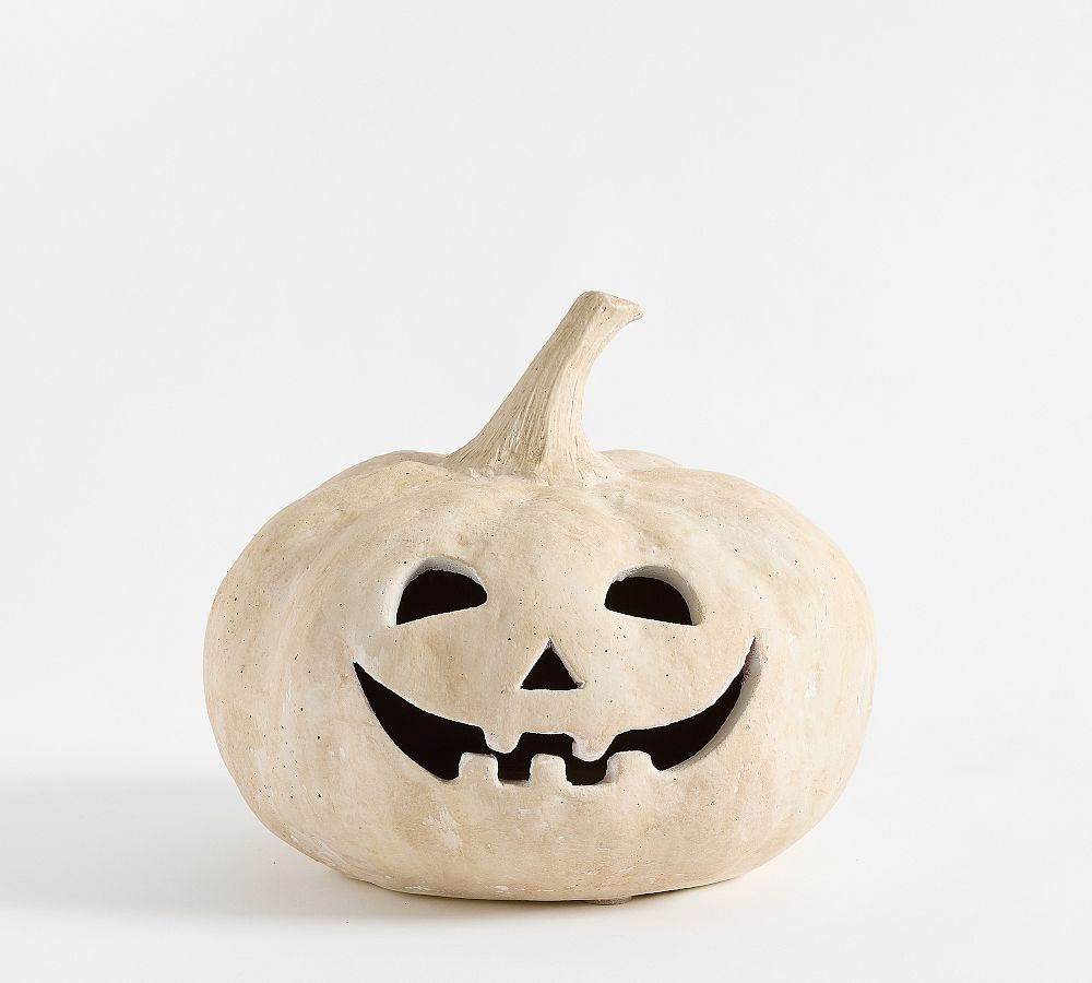 Open Box: Handmade Terracotta Jack O' Lantern, Pumpkin, Medium 9.5"H - Artisan | Pottery Barn (US)