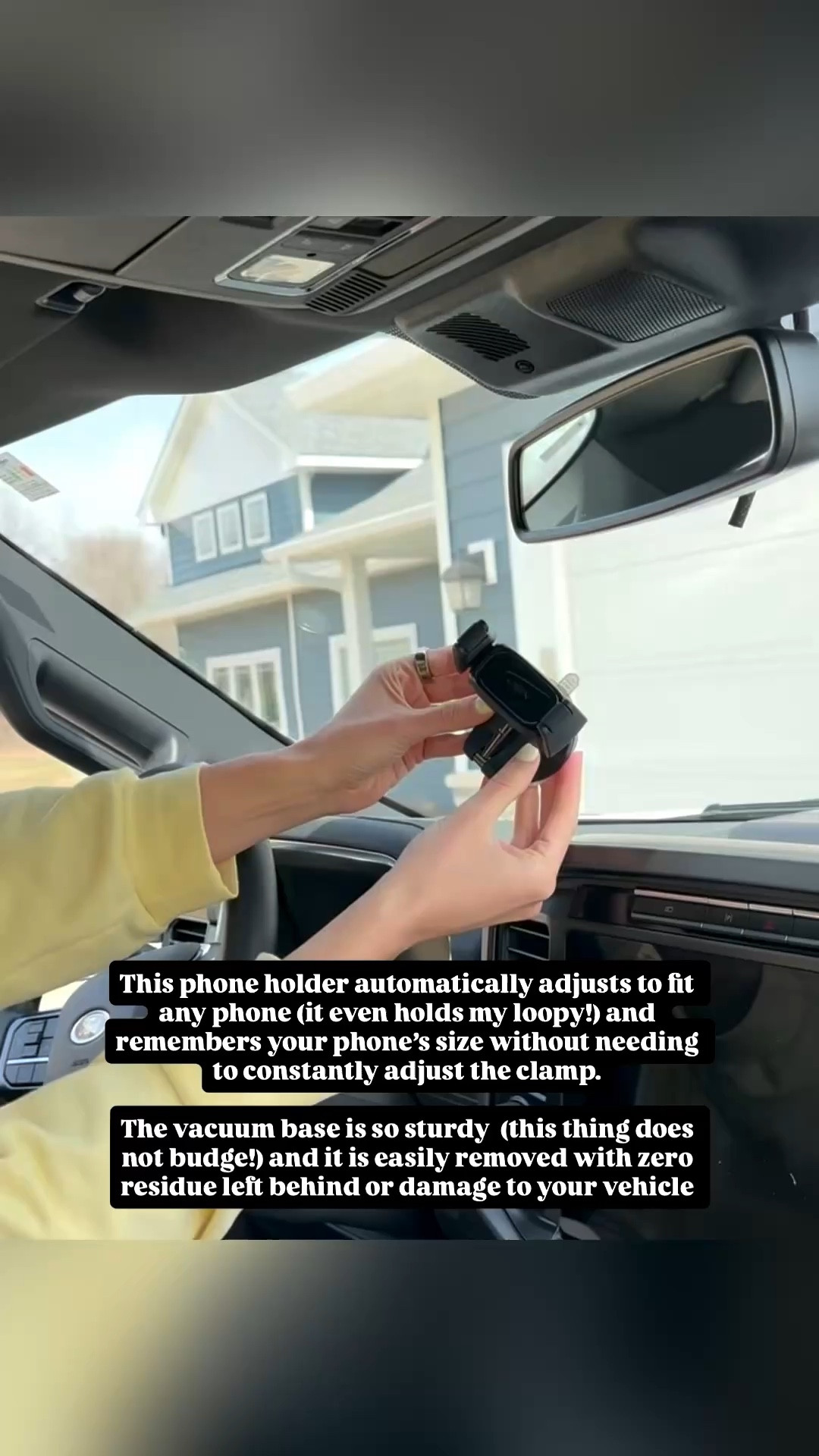 This car phone holder is so good, it automatically adjusts to fit your phone so you are not constantly messing with it. The vacuum base is super sturdy and actually stays in place which makes it perfect for everyday driving.

Car phone holder, Amazon car accessories, Hands free phone mount, Adjustable phone holder, Dashboard phone mount, Sturdy phone holder, Car essentials, Road trip essentials, Easy install accessories, Tech car gadgets, Everyday essentials, Stang and Co

#LTKTravel #LTKmomlife #LTKdayinmylife
