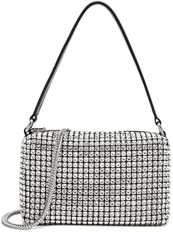 Allsolvable Rhinestone Crossbody Bags Women Blingbling Sparkle Clutch Purse Crystal Clutch Should... | Amazon (US)