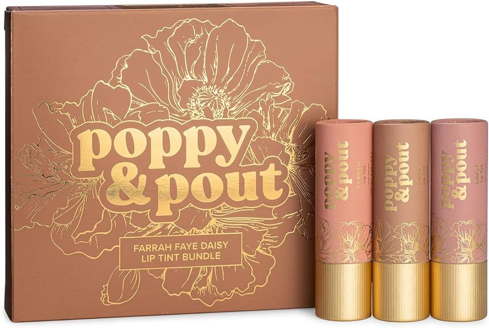 Poppy & Pout 100% Natural Lip Tints, Sustainable Cardboard Tubes, Hand-filled, Beeswax, Vitamin E... | Amazon (US)