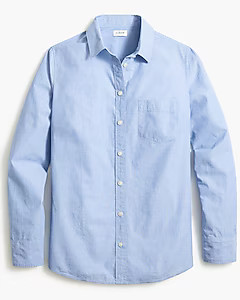 Petite signature-fit button-up shirt in end-on-end cotton | J.Crew Factory