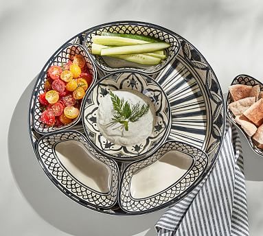 Marrakesh Melamine Sectioned Serving Platter | Pottery Barn (US)