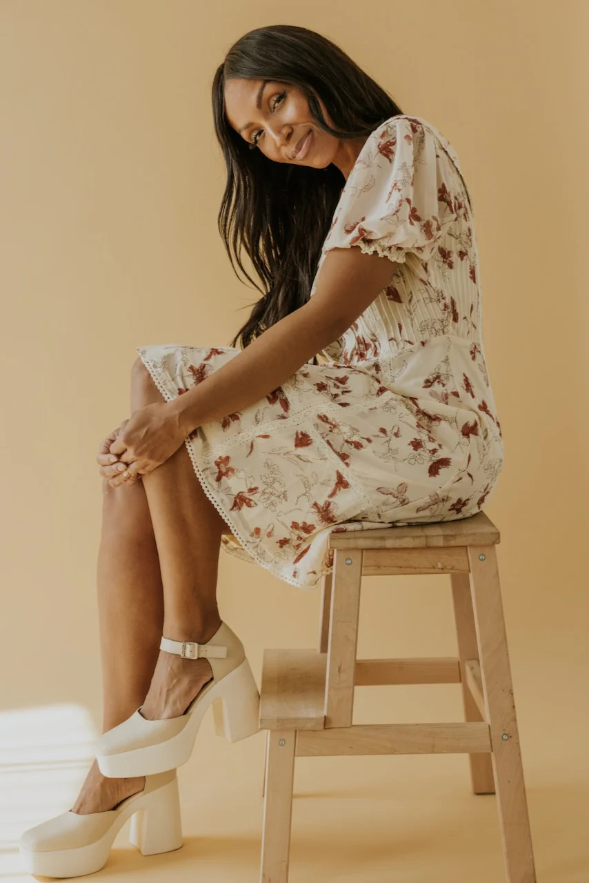 SALT Emmanuella Floral Collared Dress | Roolee