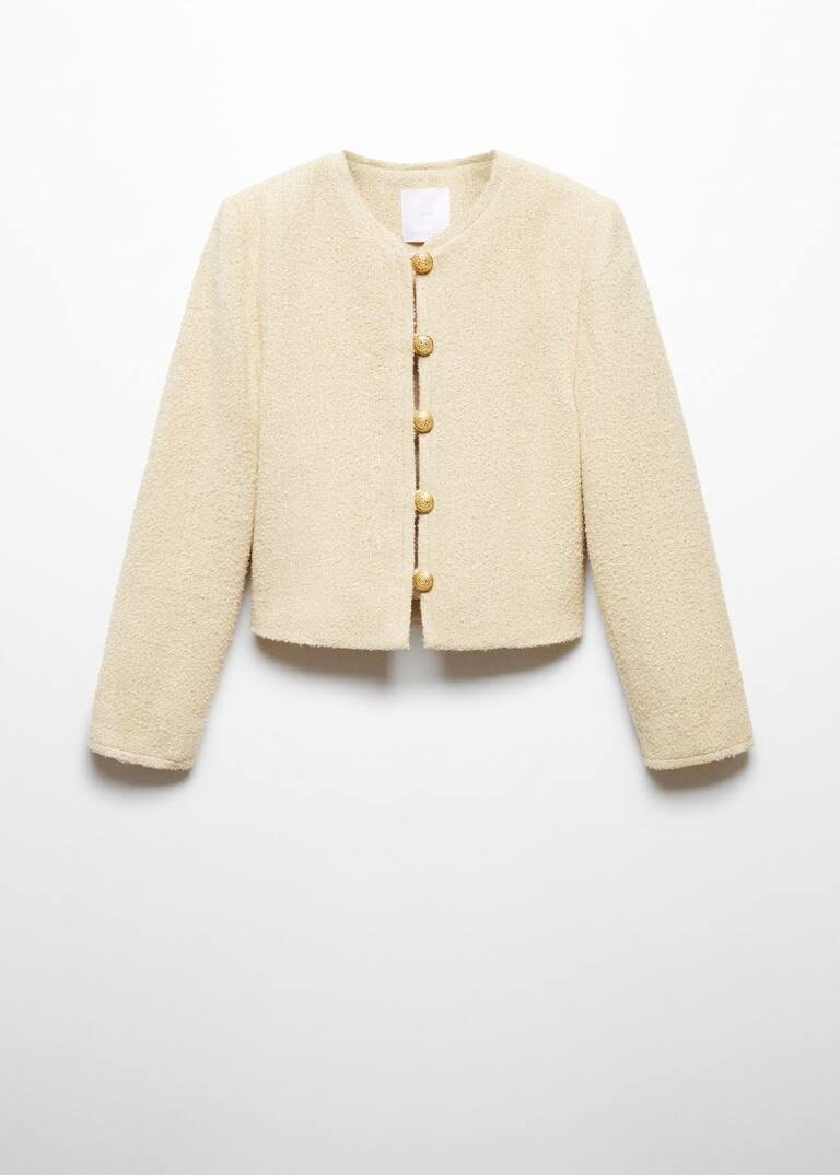 Tweed jacket with jewel buttons | MANGO (US)