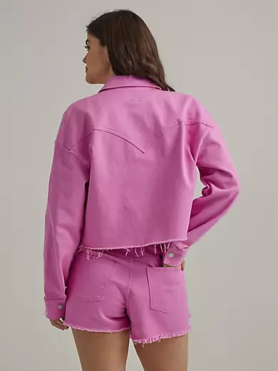 Women's Western Crop Shacket in Berry | Wrangler