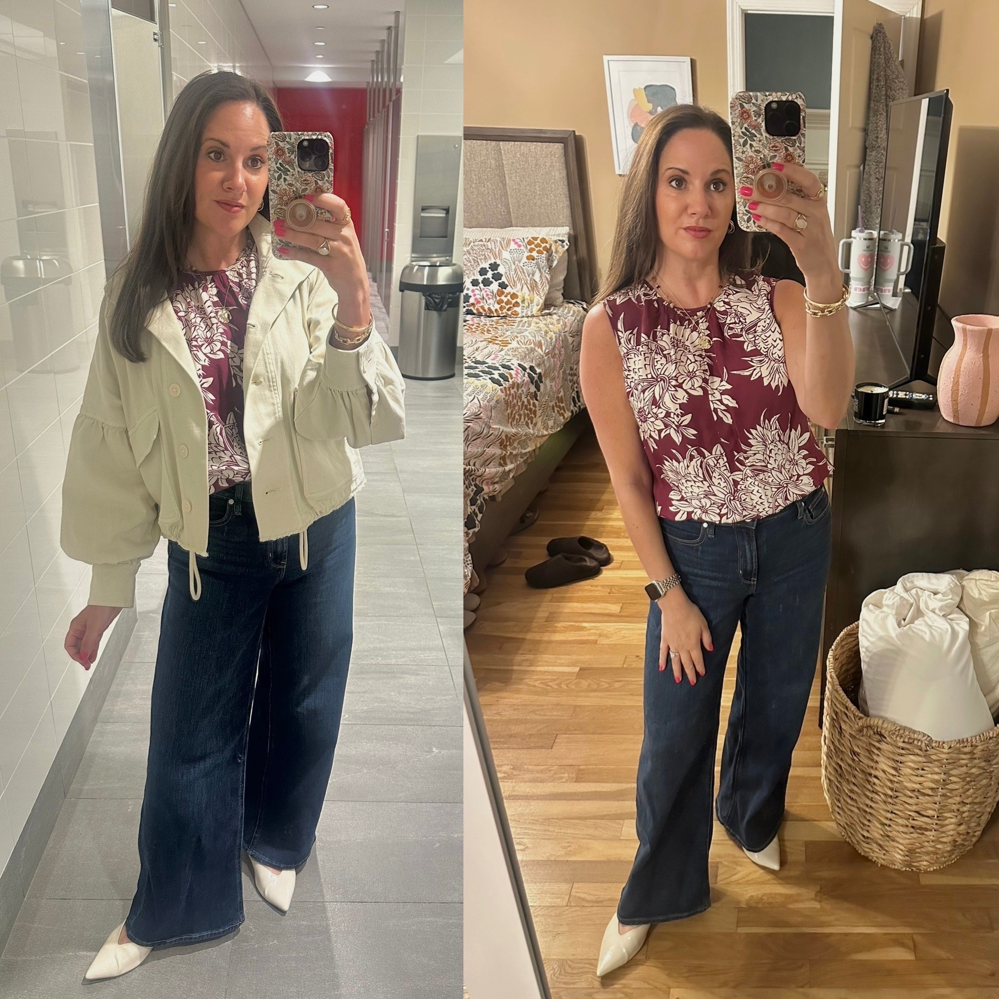 Back to the office this week — no idea how to dress when it’s cool in the morning but going to be 80 in the city later. Luckily I have this jacket I’ve now worn like 5x since I got it last week 😜

#LTKootd #LTKWorkwear #LTKOver40