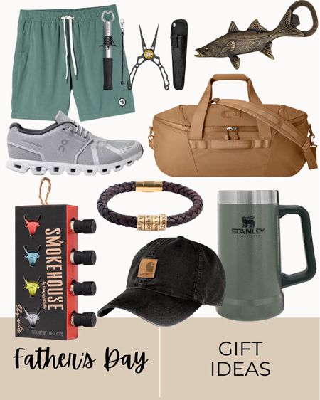 Father’s Day gift guide, gifts for him, birthday gifts for men, grad gifts, Stanley mug, carhartt hat, grill gifts, rubs, yeti duffle bag, vuori men’s shorts, fishing accessories, bottle opener, fish, tennis shoes, bracelet, 

#LTKGiftGuide #LTKFindsUnder100 #LTKMens