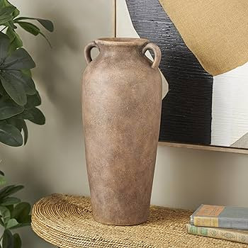 Deco 79 Ceramic Decorative Vase Antique Style Textured Centerpiece Vases with Handles, Flower Vas... | Amazon (US)