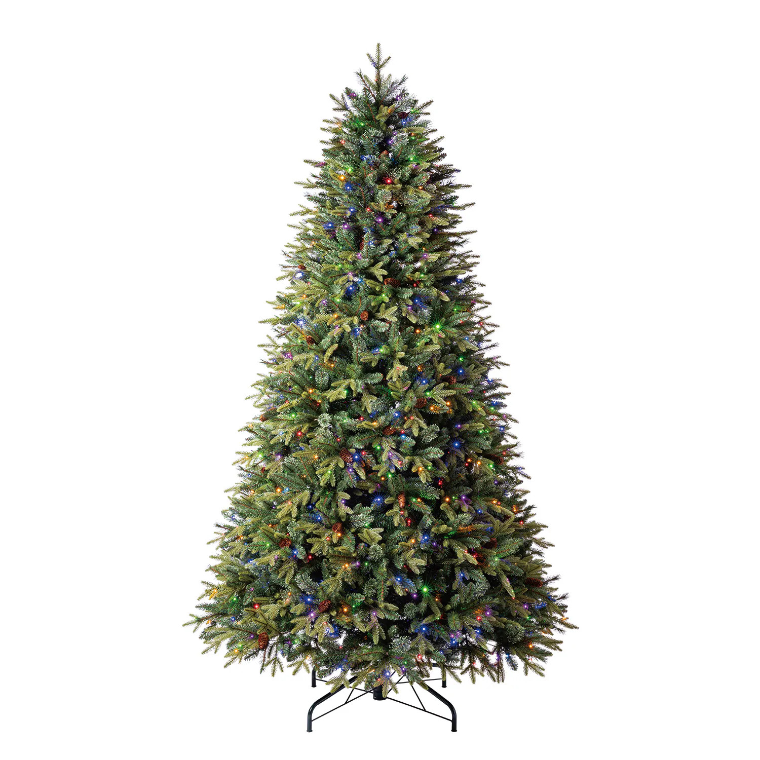 Holiday Living 9-ft Hayden pine Pre-lit Artificial Christmas Tree with Twinkling LED Lights | TG90P5373D05 | Lowe's
