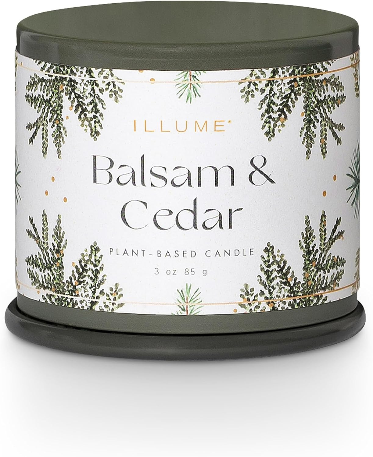 ILLUME Demi Vanity Tin Candle, Balsam & Cedar, Signature 3 oz. | Amazon (US)