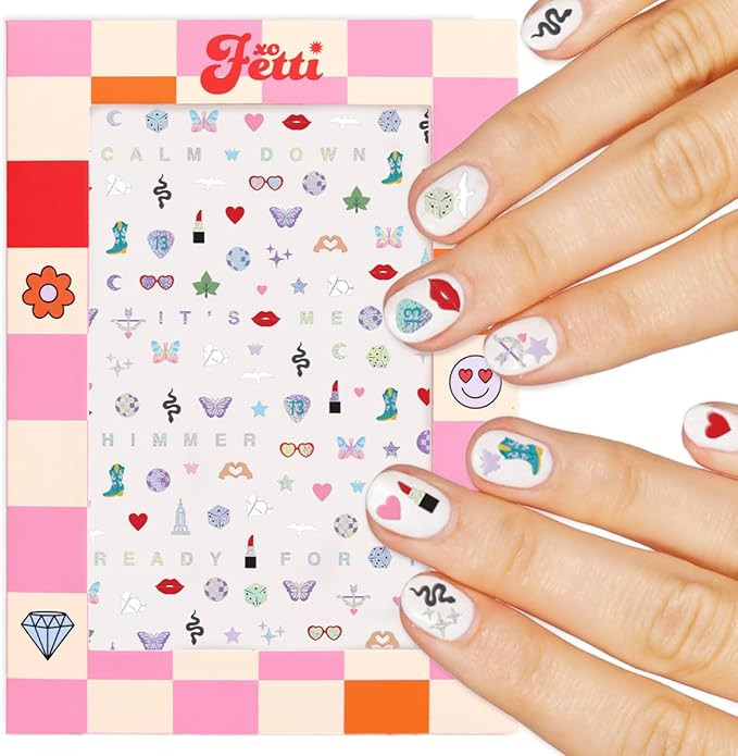 xo, Fetti Party Era Nail Stickers | 4 Sheets 544 Stickers | Concert Party Accessory, Bachelorette... | Amazon (US)