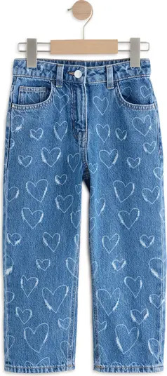 Kids' Heart Laser Wide Leg Jeans | Nordstrom