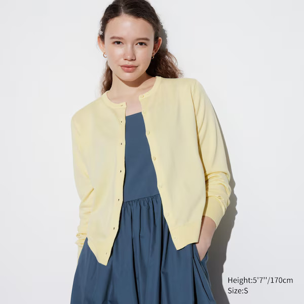 UV Protection Crew Neck Cardigan | UNIQLO (US)