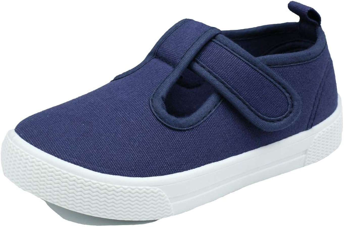 Toddler Girls T-Strap Sneakers Kids Mary Jane Canvas Shoes | Amazon (US)