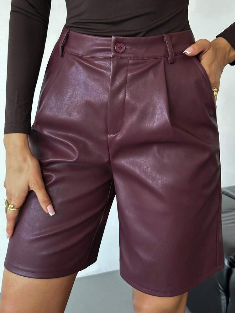 Leather Jorts | SHEIN