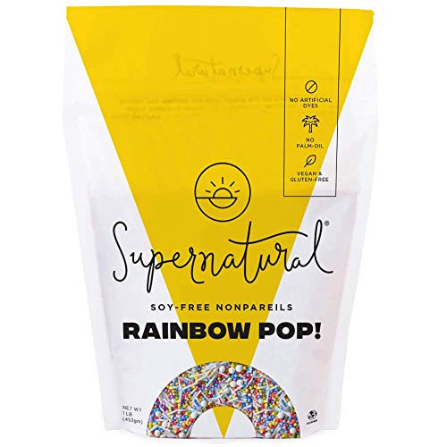 Rainbow Pop! Natural Nonpareil Sprinkles by Supernatural, No Artificial Dyes, Soy Free, Gluten Free, Vegan, 16oz | Amazon (US)