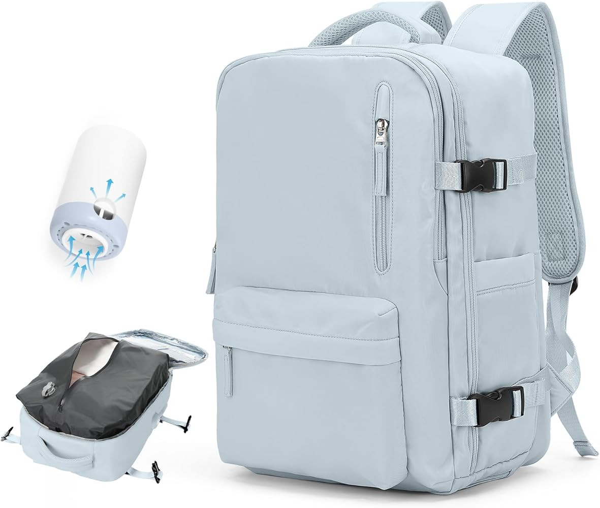 Vacuum Travel Backpack with Pump for Women,Airback Personal Item Carry on Backpacks Flight Approv... | Amazon (US)