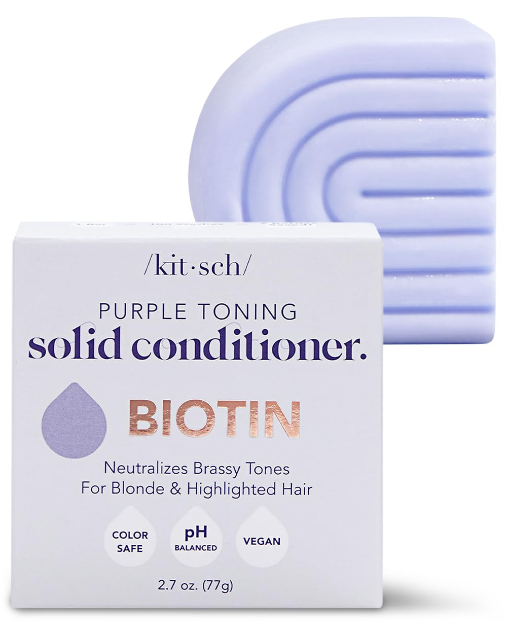 Kitsch Purple Conditioner Bar for Treated & Grey Hair, 2.7oz - Made in US, Toning Purple Bar Cond... | Amazon (US)