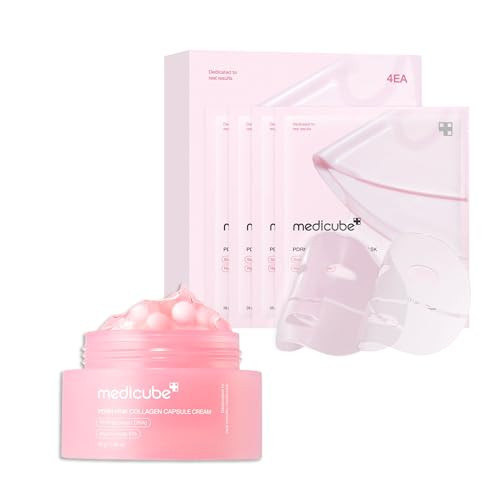 medicube Hydro-Repair Mask Duo: Salmon DNA PDRN Pink Collagen Capsule Cream and Salmon DNA PDRN pink collagen jelly gel mask (4ea) | Amazon (US)