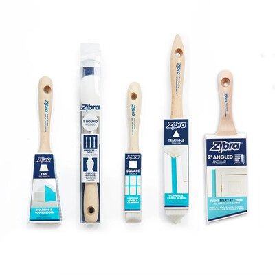 Zibra 5-Pack Multiple Sizes Polyester Assorted Paint Brush (Brush Set) | Lowe's