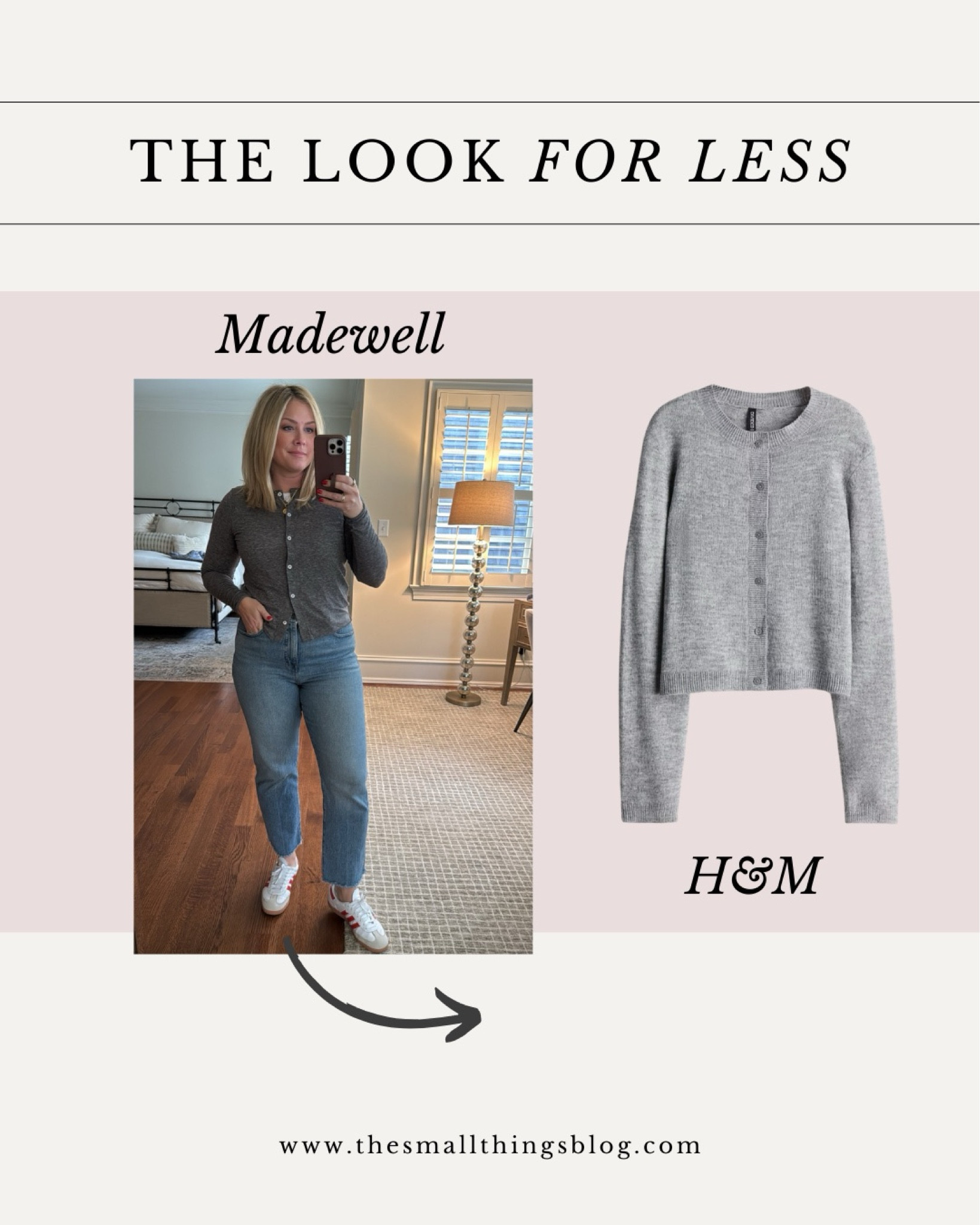 Look for less, daily dupe, H&M, Madewell, cardigan

#LTKSaleAlert #LTKStyleTip #LTKFindsUnder50