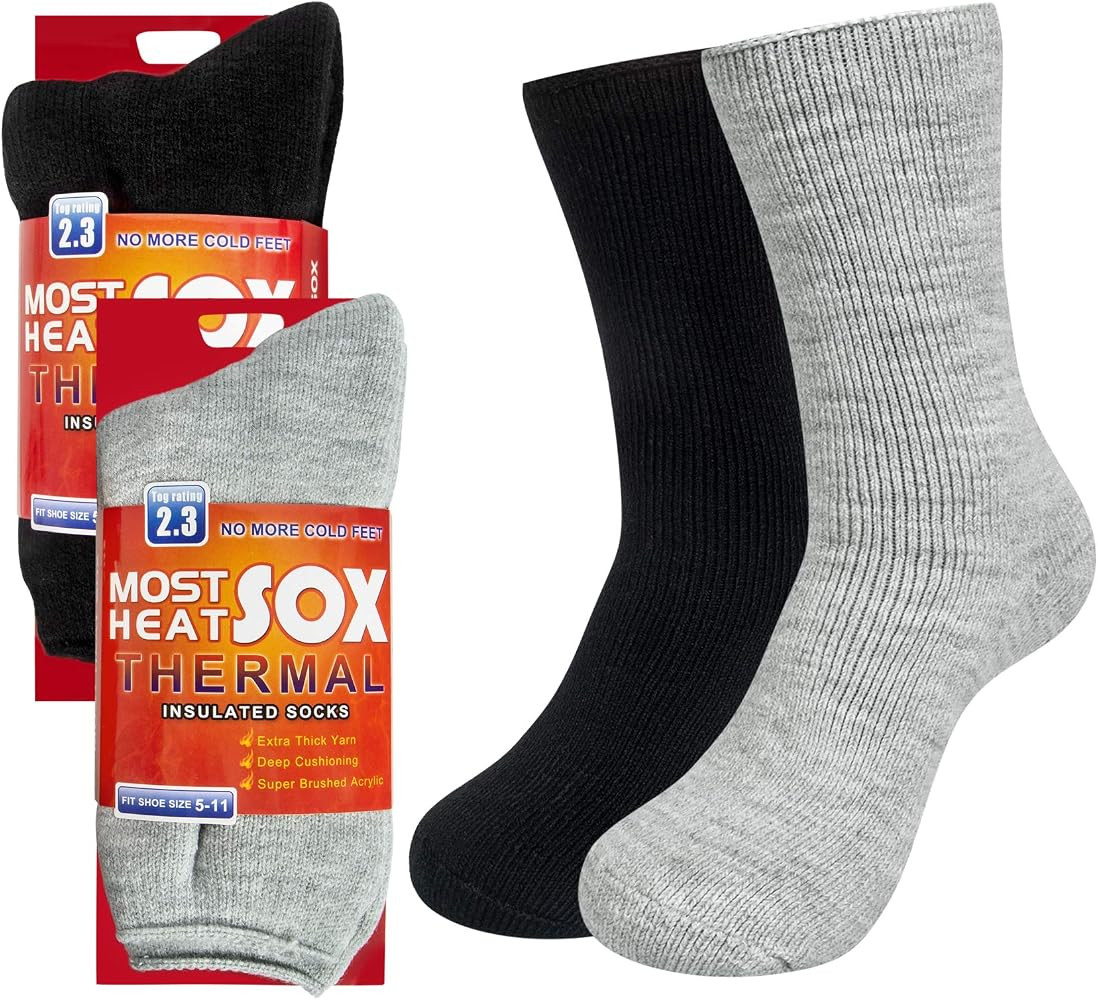 Thermal Socks for Women, Winter Warm Cold Weather Sock for Workout Outdoor Activities | Amazon (US)