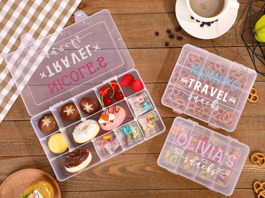 Travel Snack Box,Personalized Snack Container, Snackle Box for Kids,Journey Snacks Box for Boys f... | Etsy (US)