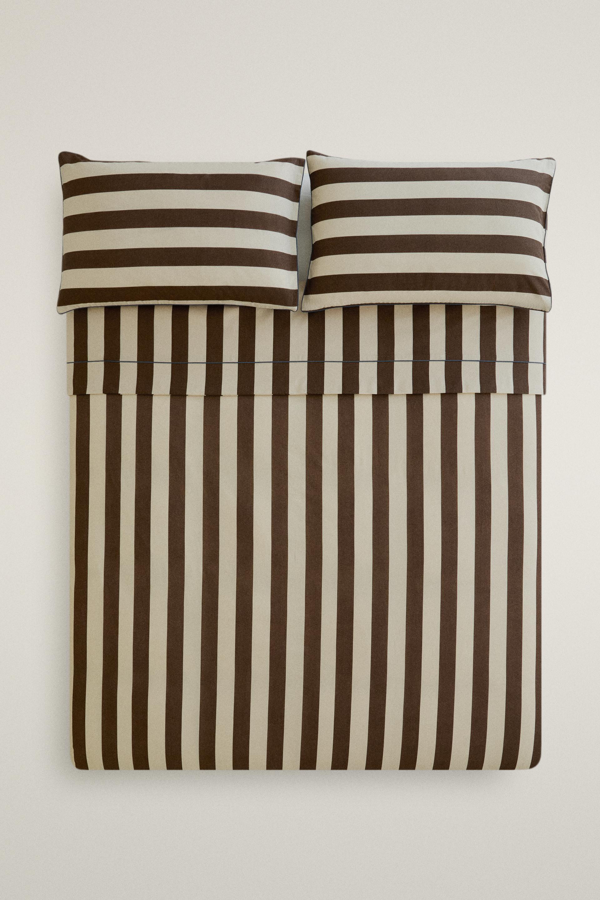 FADED COTTON STRIPE DUVET COVER | Zara US