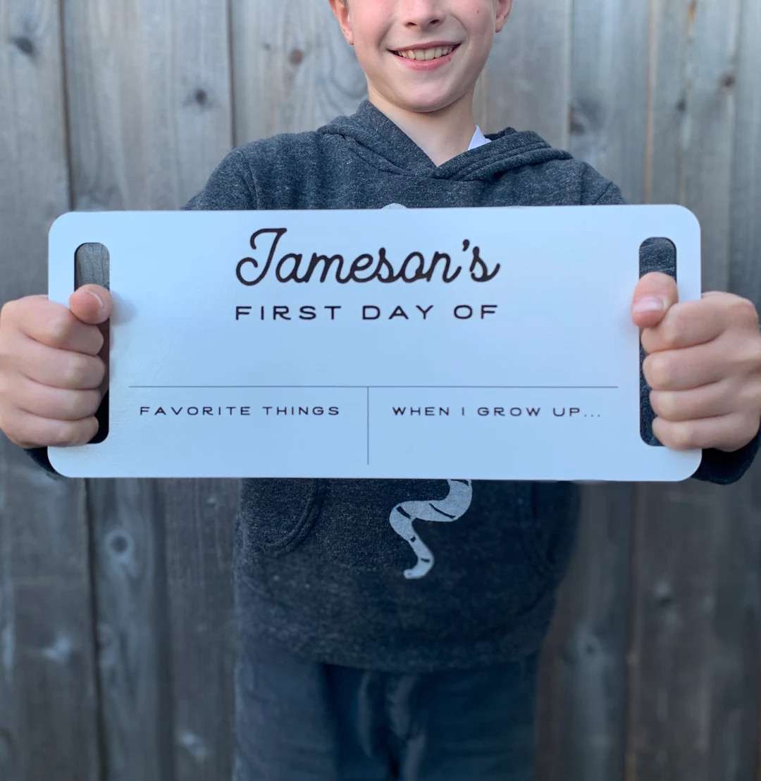 First Day of School Sign / Last Day of School / Personalized / Simple / Modern / Classy Dry Erase... | Etsy (US)