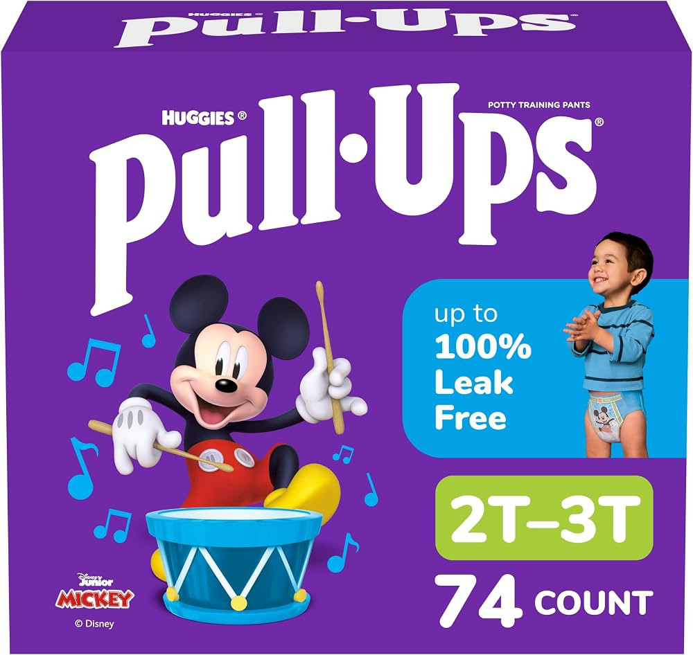 Pull-Ups Boys' Potty Training Pants, Size 2T-3T Training Underwear (16-34 lbs), 74 Count | Amazon (US)
