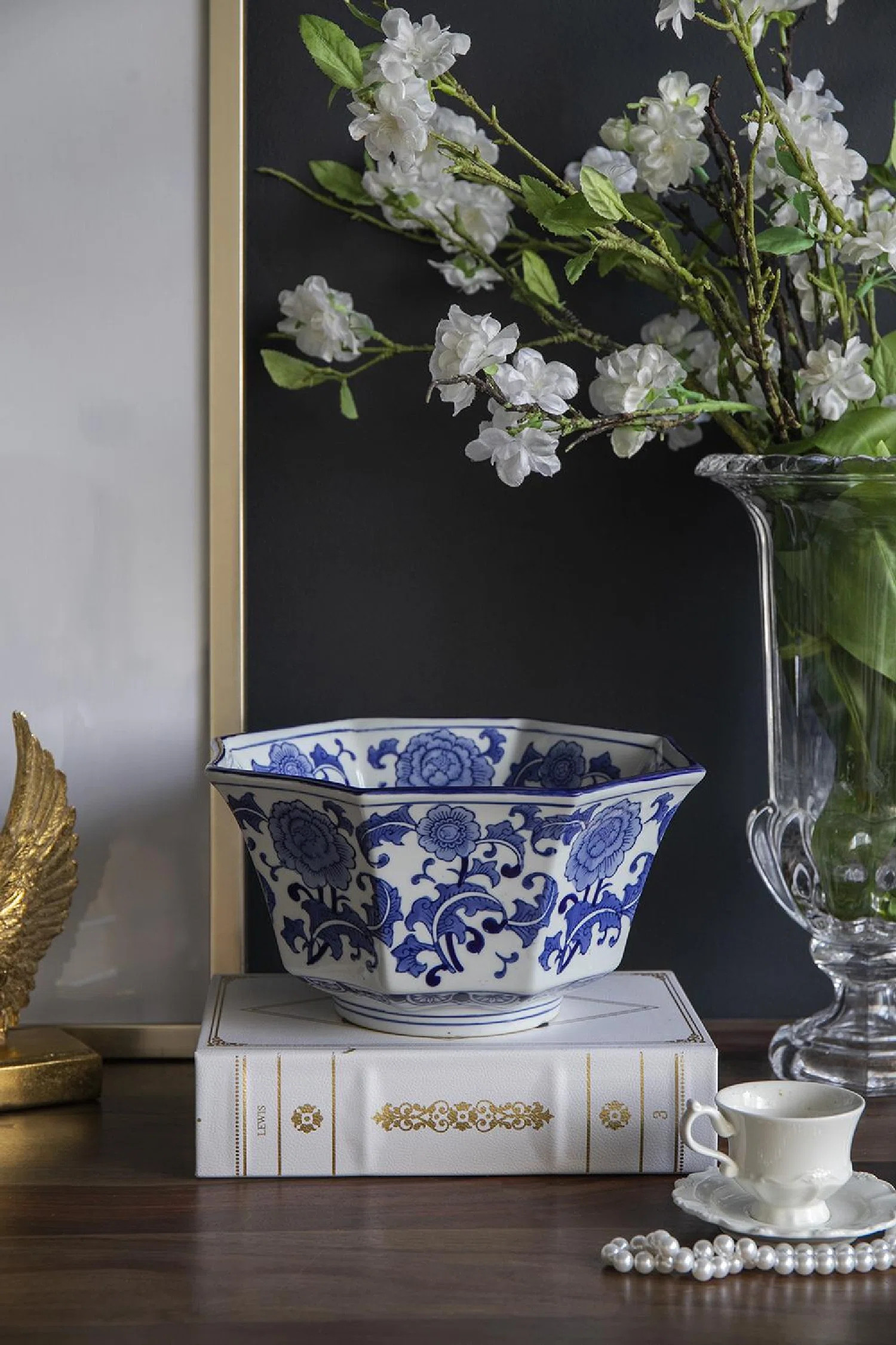 Centerpiece Decorative Bowl - Blue - 10.5x10.5x6" | Wayfair North America