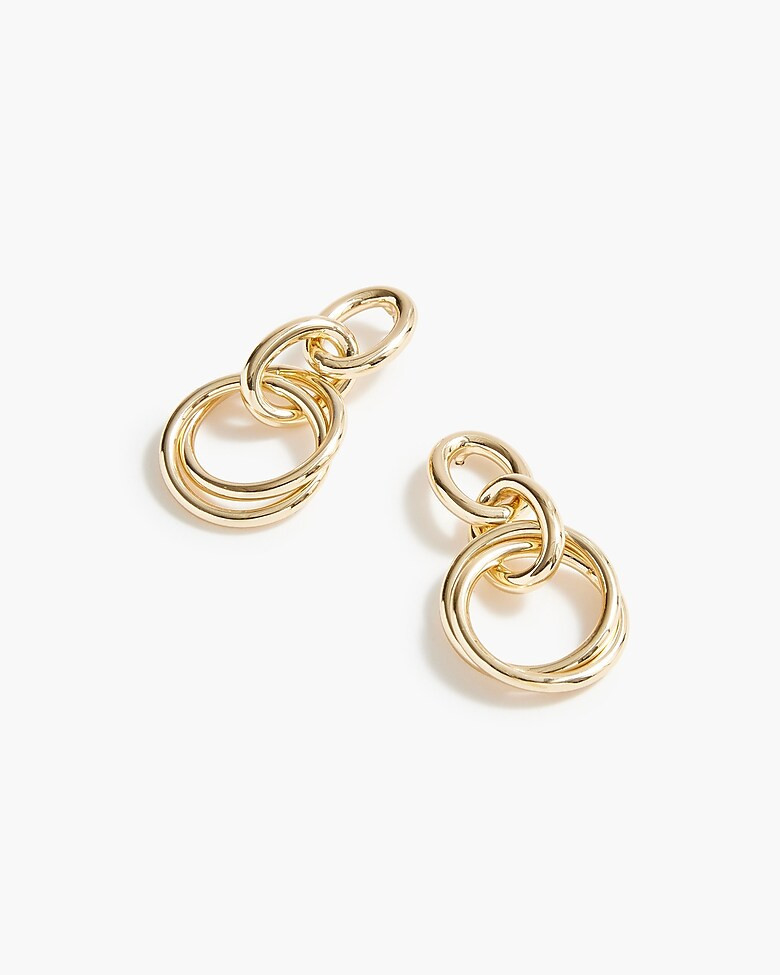 Gold link statement earrings | J.Crew Factory
