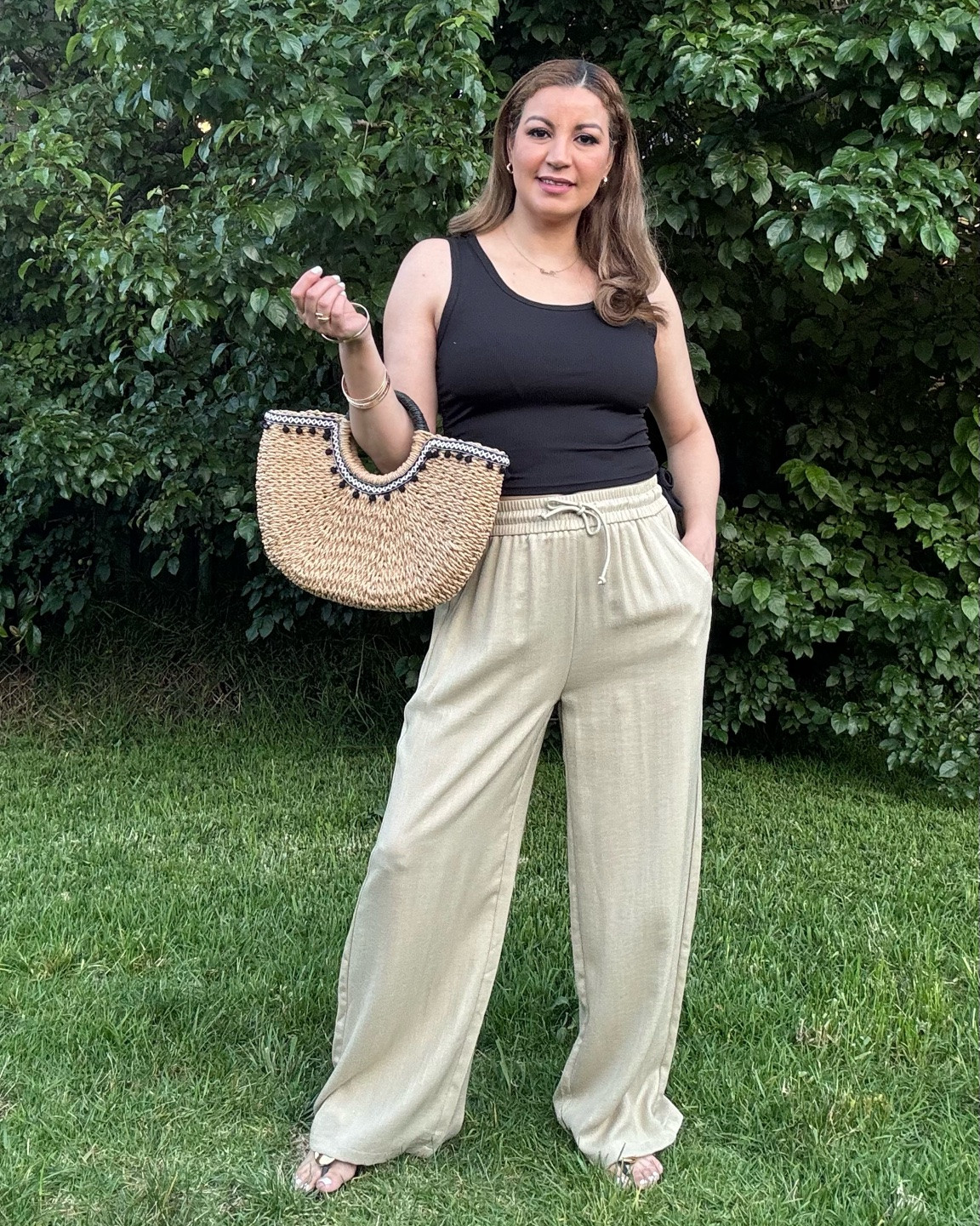 High Waisted Drawstring Pocket Wide Leg Baggy Casual Linen-Feel Pants

#LTKSaleAlert #LTKSeasonal #LTKMidsize