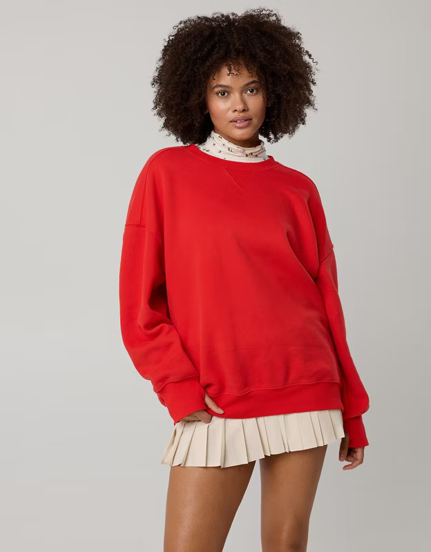OFFLINE By Aerie Cloud Fleece Oversized Crewneck Sweatshirt | Aerie