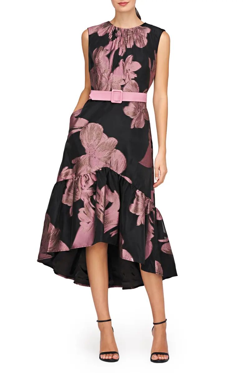 Beatrix Belted Floral High-Low Cocktail Dress | Nordstrom