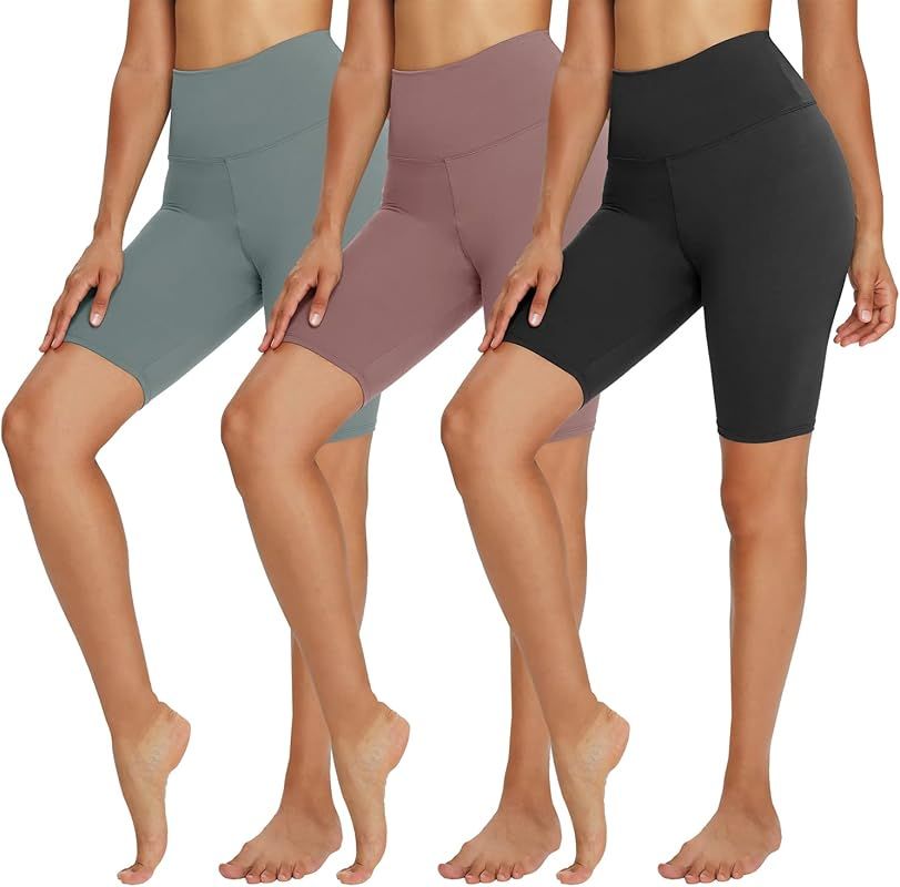 TNNZEET 3 Pack Biker Shorts for Women – 8" Buttery Soft High Waisted Yoga Cycling Workout Short... | Amazon (US)