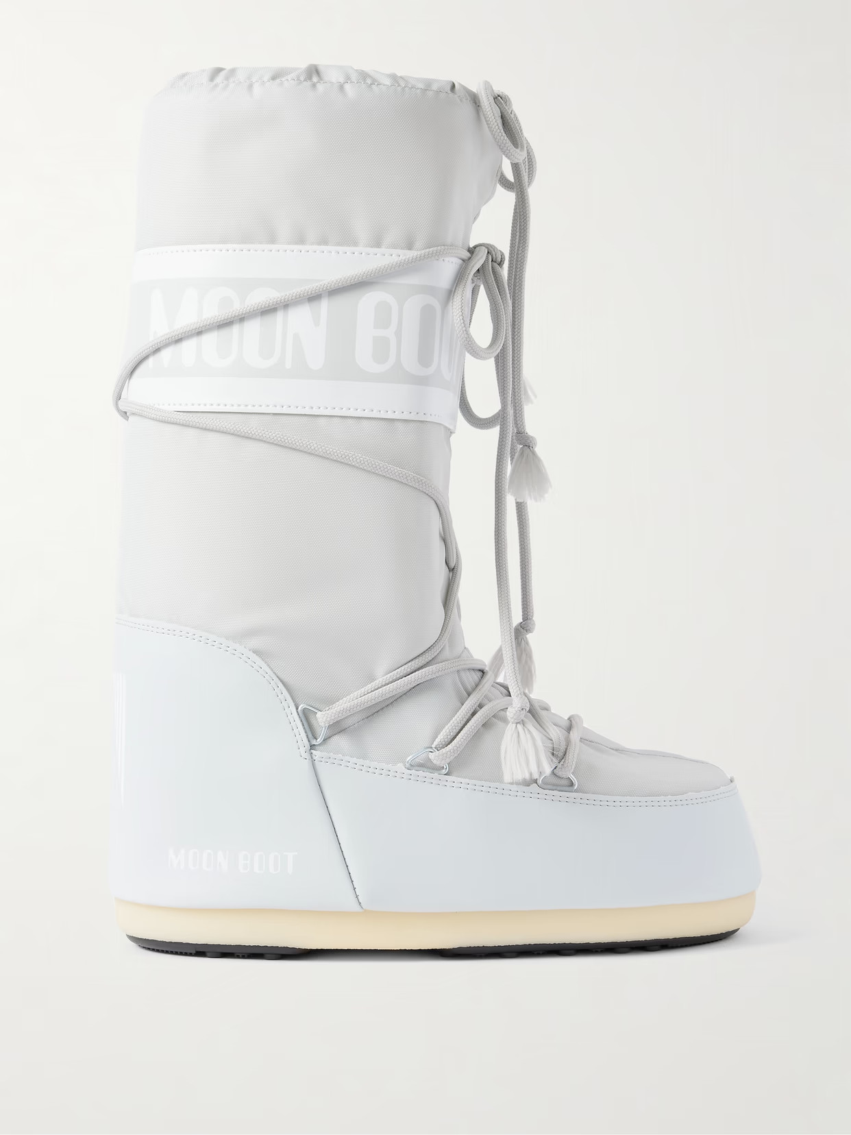 Moon Boot - Icon Shell And Faux Leather Snow Boots - Light gray - EU 39/41 | NET-A-PORTER APAC