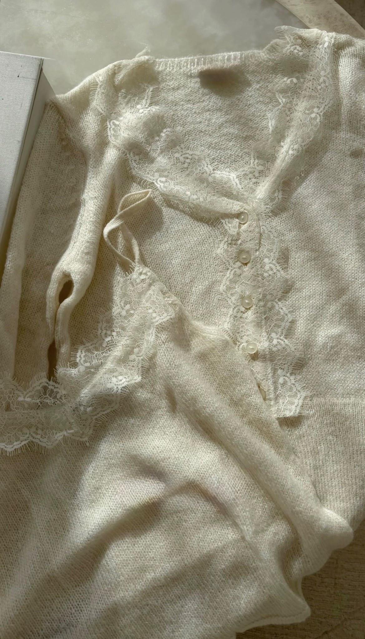 The prettiest spring knit set 🤍
cream ivory mohair knit set cardigan lace trim detail pearl buttons matching top feminine delicate lightweight sheer cozy spring layering elegant romantic timeless style capsule wardrobe elevated basics soft knit lace trim feminine fashion spring transitional two piece set
#LTKspring #LTKstyletip #LTKeurope​​​​​​​​​​​​​​​​

#LTKeurope #LTKstyletip #LTKspring