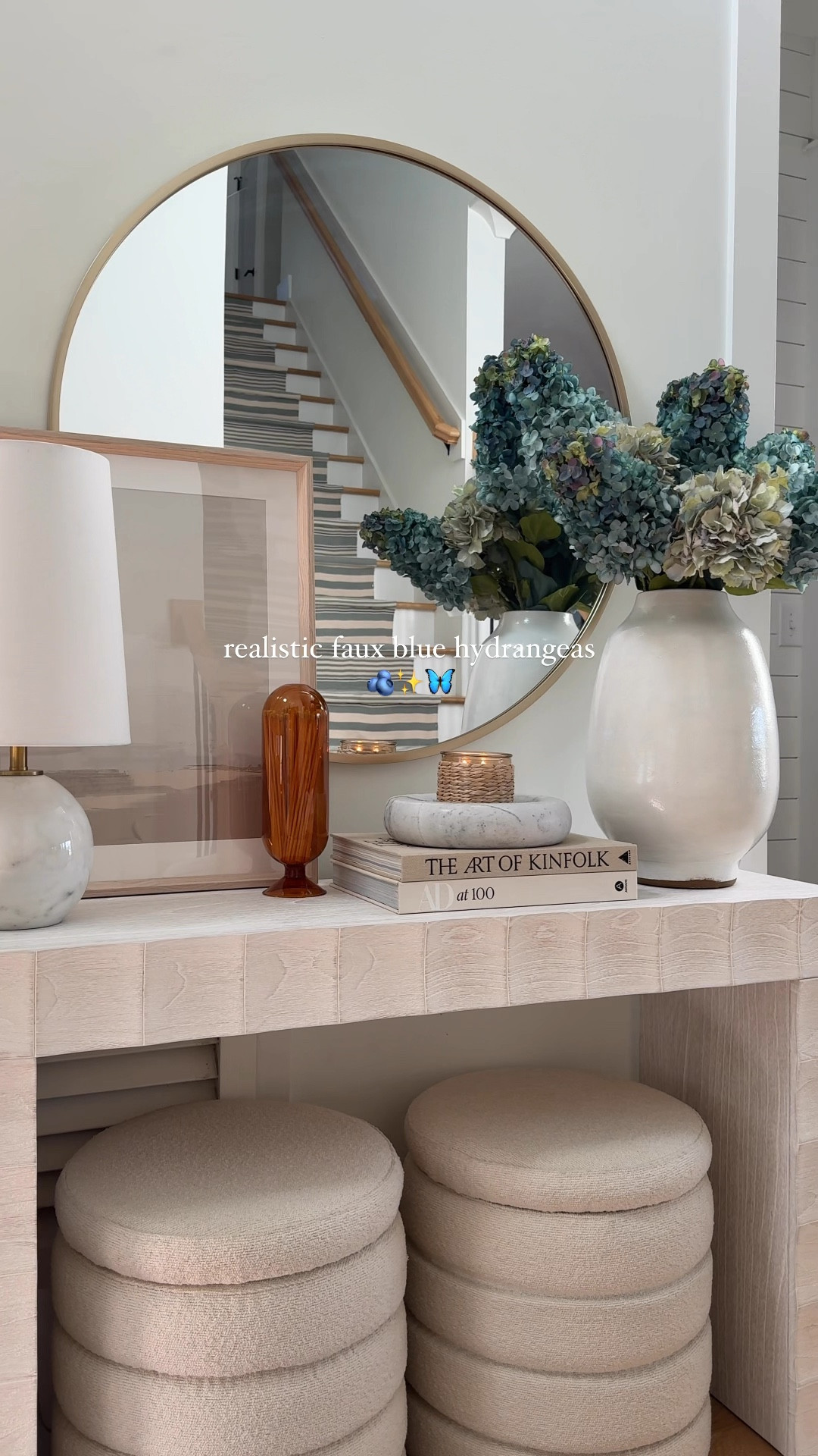 the prettiest faux blue hydrangeas for spring and summer 🫐 | these come in so many colors, I love the cone shape + they come as a set of 2 @amazonhome @amazon ✨

#amazon #amazonhome #fauxflowers #bluehydrangea #entrywaydecor #entrywaytable #nancymeyers #summerdecor 

#LTKHome #LTKSeasonal #LTKFindsUnder50