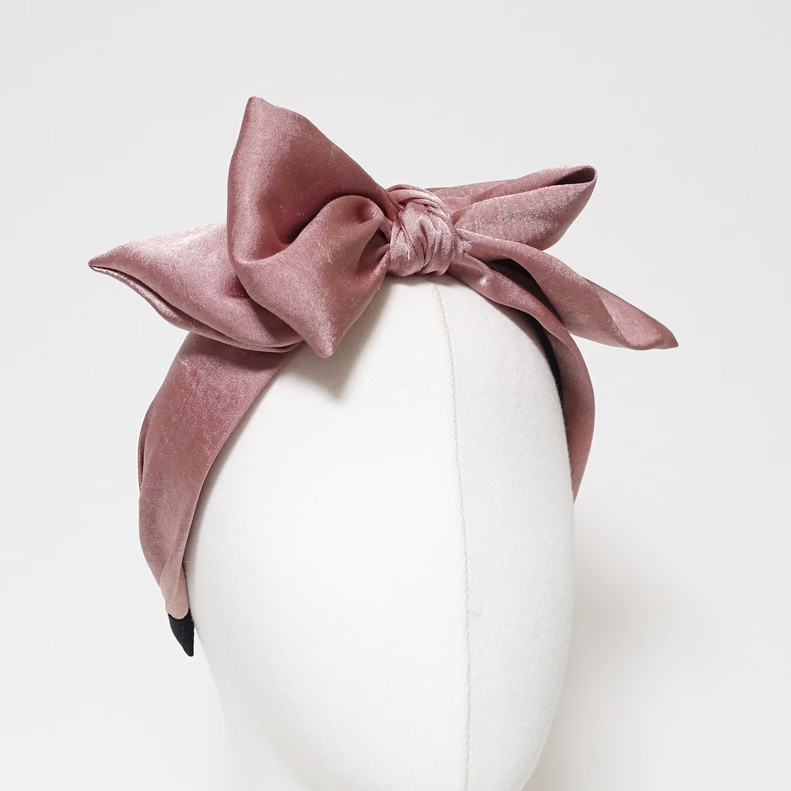 big satin bow knot hairband fashion headband for women hair accessory | Etsy (US)
