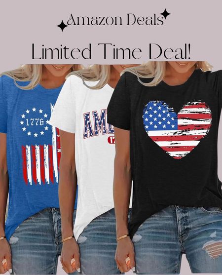 Amazon deals / We The People 1776 Shirts for Women 4th of July T-Shirts American Flag Tee Patriotic Graphic Shirt Tops / memorial day outfit / Labor Day / red white and blue shirt / American flag shirt / Stars and Stripes 

#LTKSeasonal #LTKFindsUnder50 #LTKSaleAlert