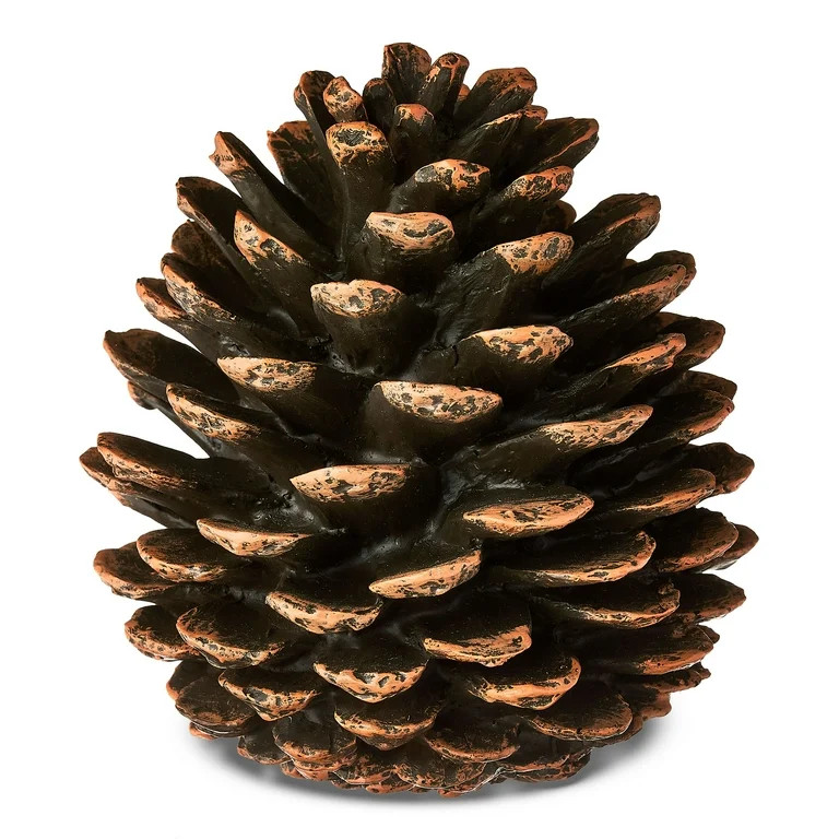 Large Resin Pine Cone Christmas Decoration, Brown, 5.7", by Holiday Time | Walmart (US)