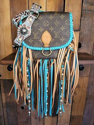 Louis Vuitton Fringe Crossbody Vintage Boho Western Style Revamped LV St Cloud | eBay US