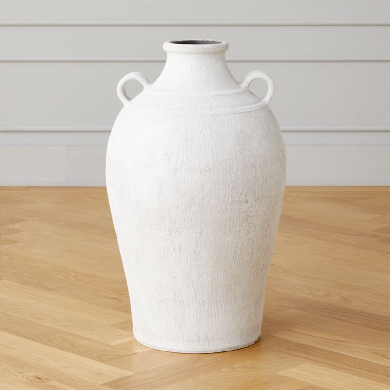 Brizo Large White Modern Vase + Reviews | CB2 | CB2