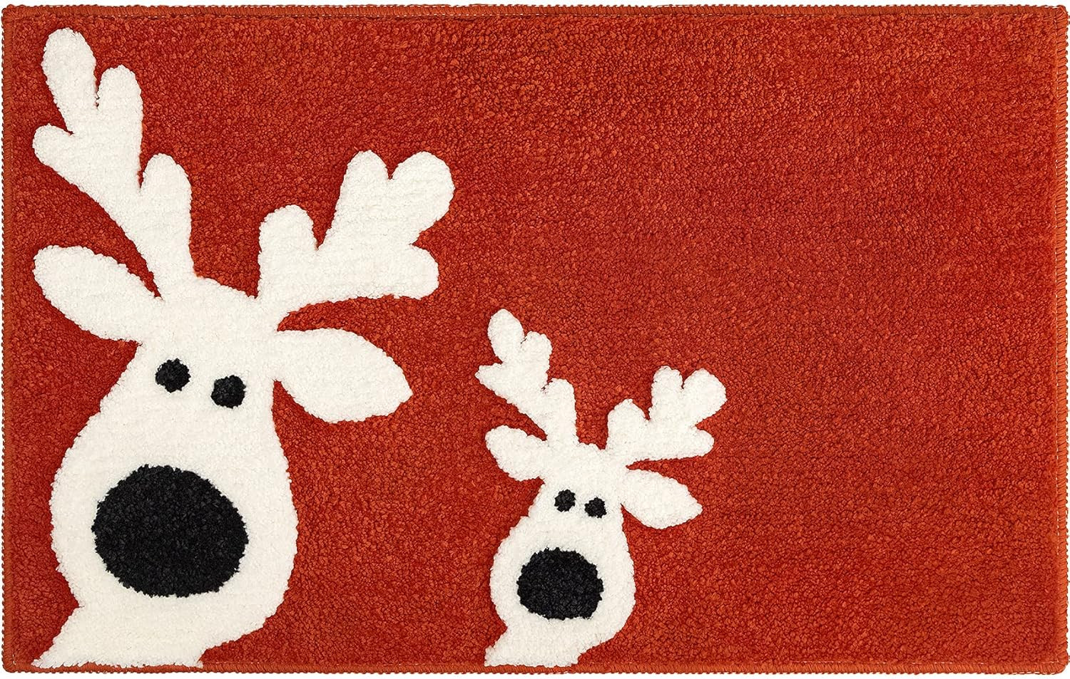 Cute Bath Mat Reindeer Christmas Bathroom Decor Red Bathroom Rugs Non-Slip Bath Rug Absorbent Was... | Amazon (US)