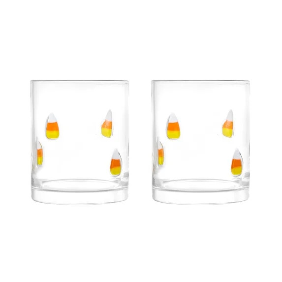Thyme & Table 12 fl oz Halloween Candy Corn Charm Drinking Glasses, Set of 2 | Walmart (US)