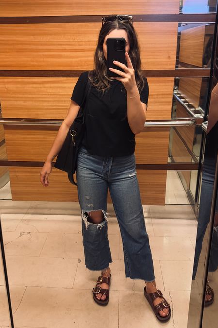 My Uniform | Jeans and T-shirt
Black t-shirt, Levi’s jeans, chocolate brown Birkenstocks 

#LTKunder100 #LTKFind #LTKunder50