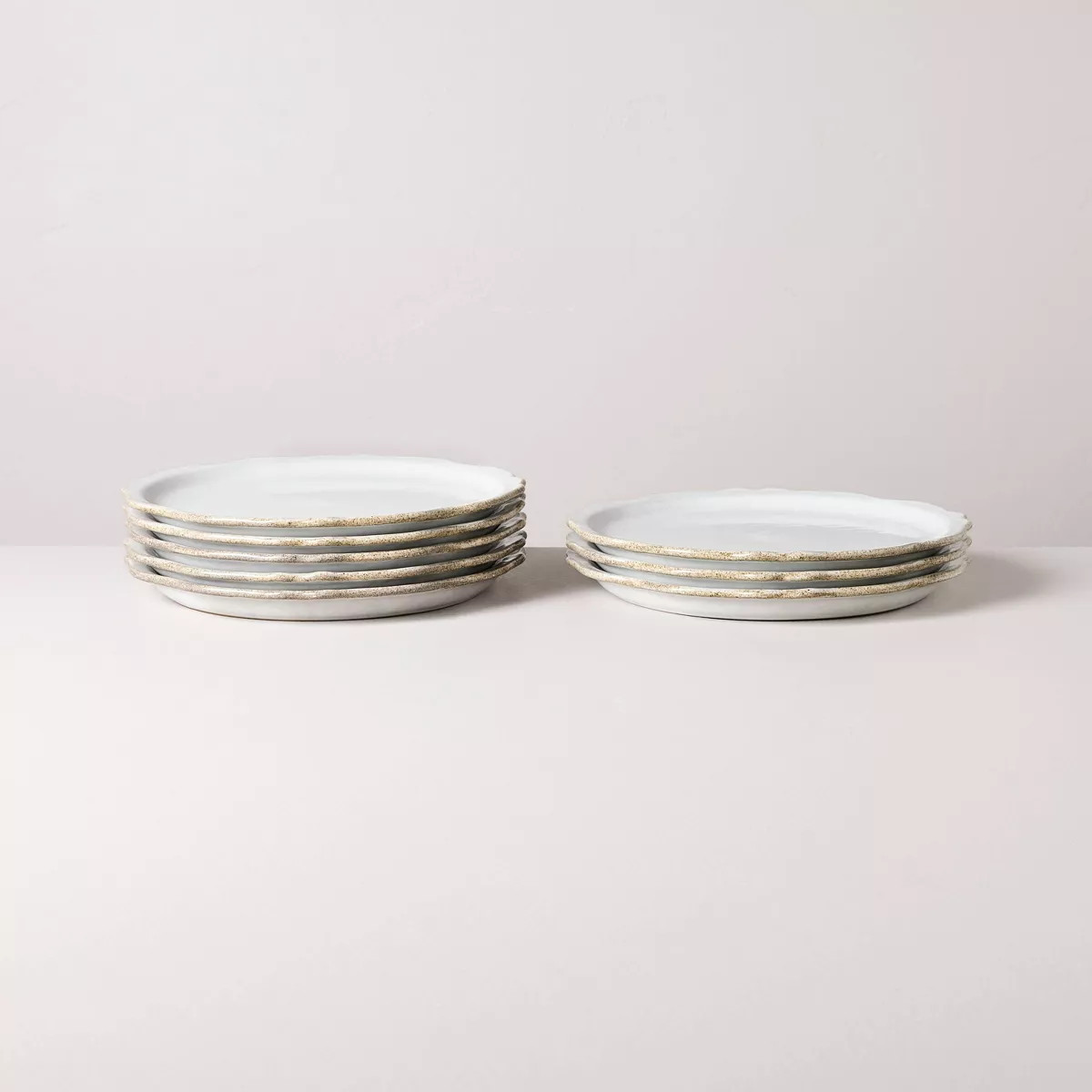 Set of 8 Carved Edge Salad Plates Cream - Hearth & Hand™ with Magnolia | Target