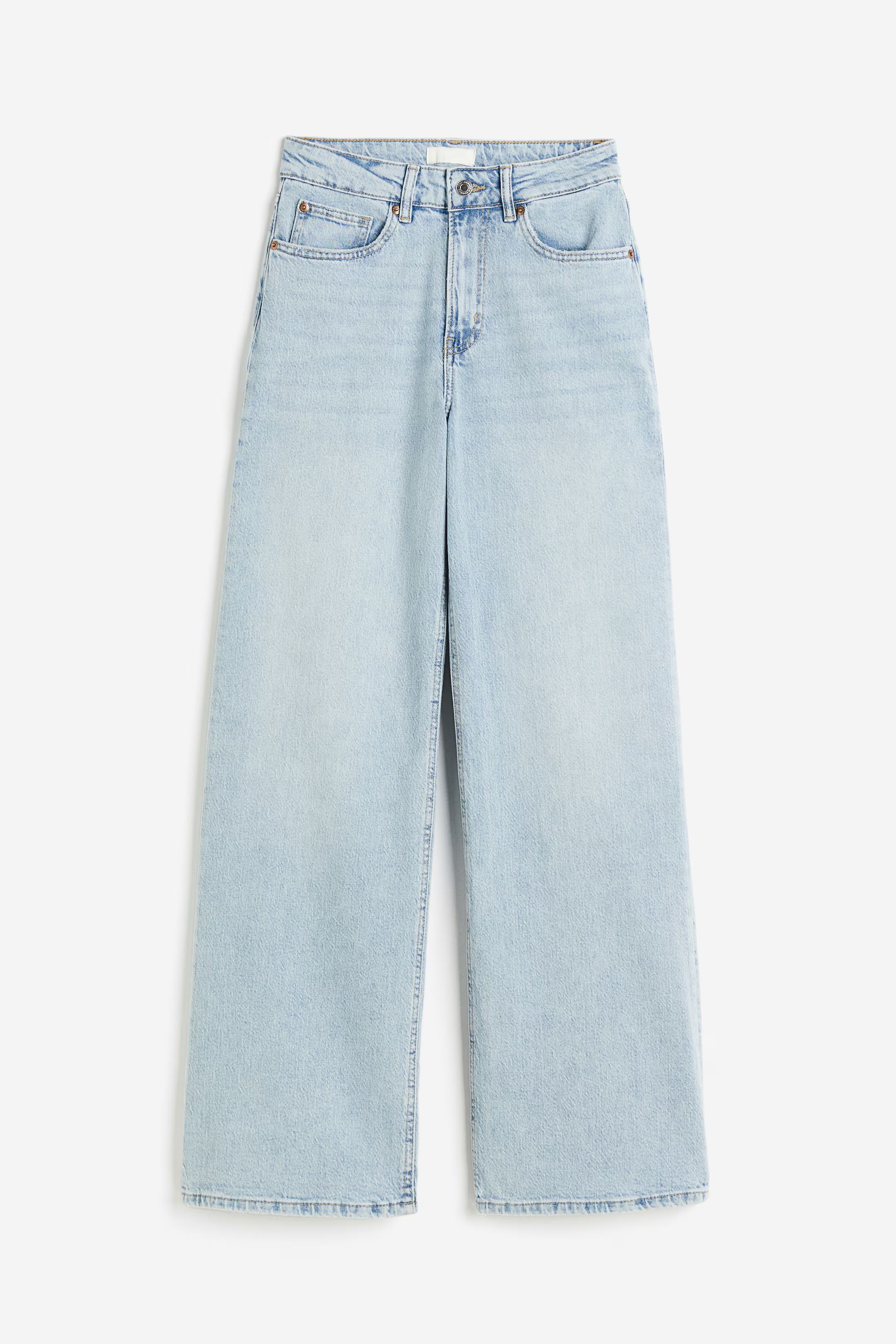 Wide High Jeans - High waist - Long - Denim blue - Ladies | H&M US | H&M (US + CA)